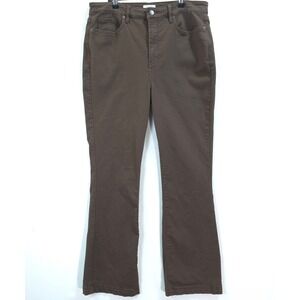 NYDJ Barbara Bootcut Pants Women 14 Lift Tuck Brown Dark Academia Professional